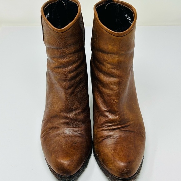 Stuart Weitzman Brown Wedge Booties Size 8.5 - Picture 3 of 8